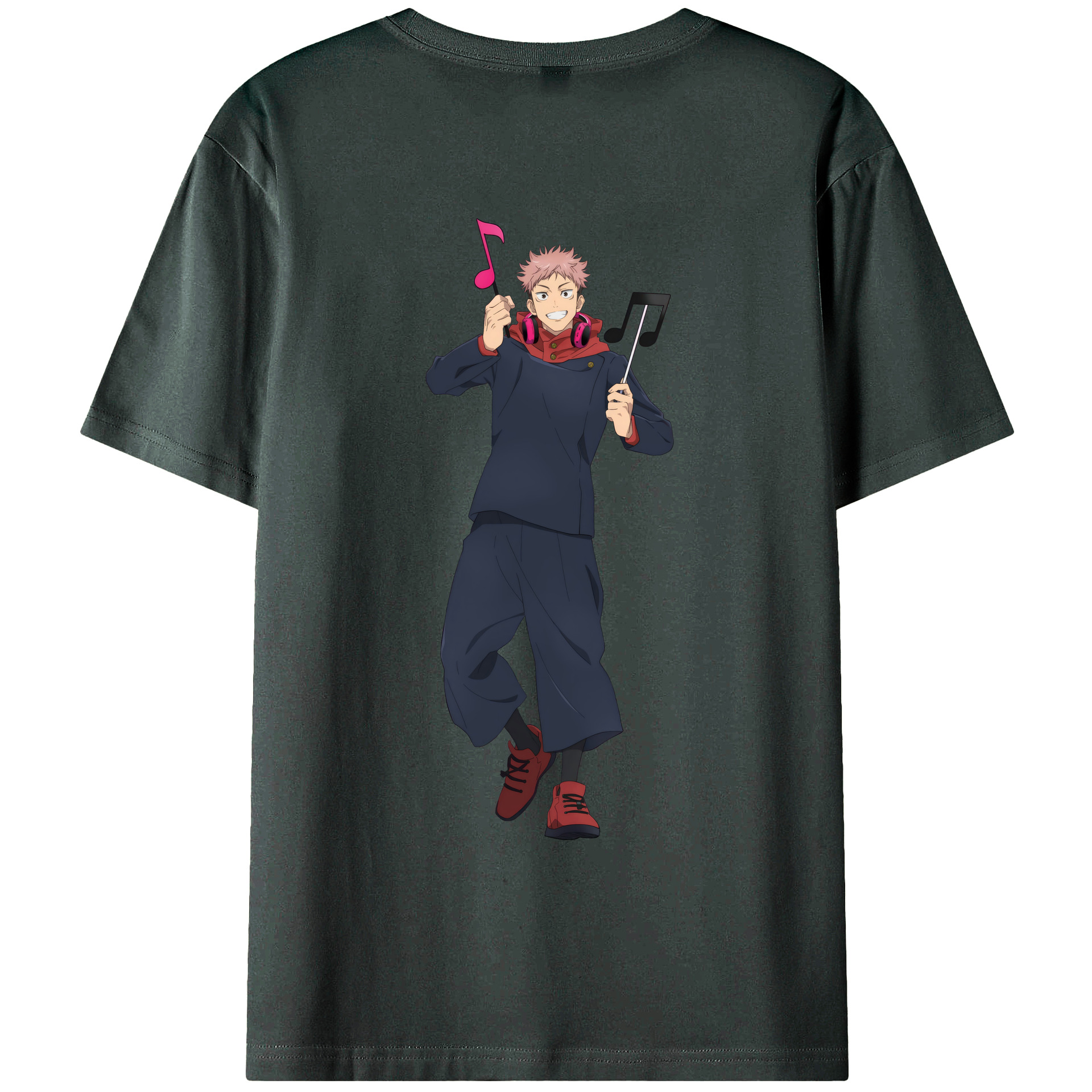 （画像用） 呪術廻戦 Jujutsu Kaisen 綿100％ メンズ半袖Tシャツ（バックプリント） 通気性